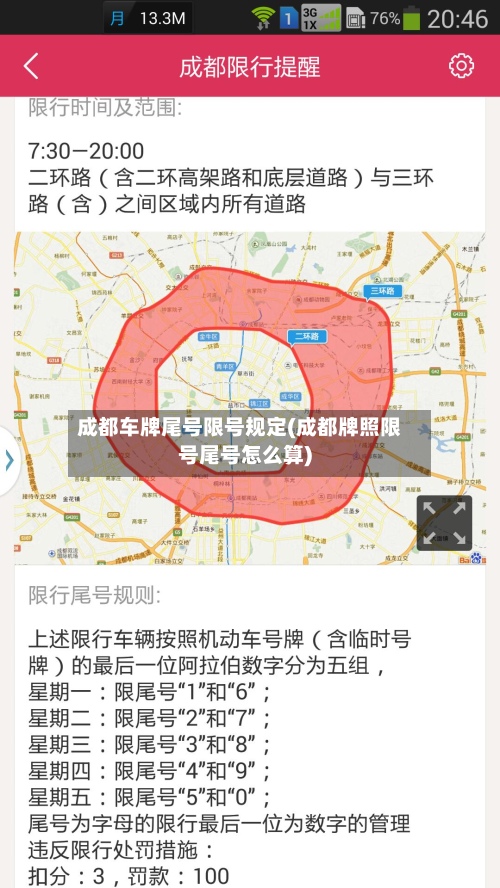 成都车牌尾号限号规定(成都牌照限号尾号怎么算)-第2张图片