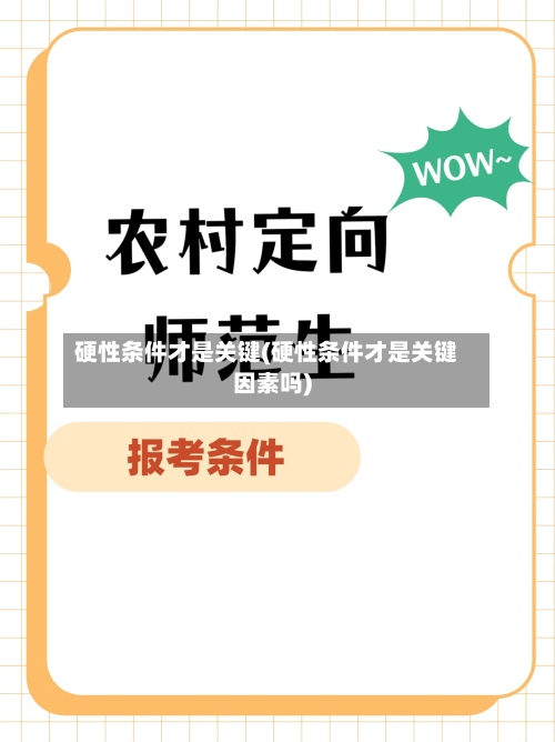 硬性条件才是关键(硬性条件才是关键因素吗)-第2张图片