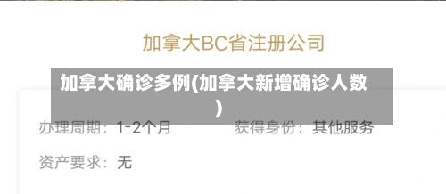 加拿大确诊多例(加拿大新增确诊人数)