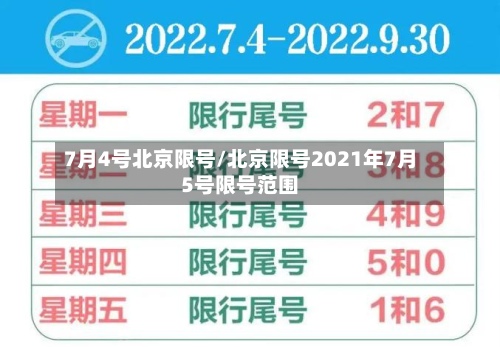 7月4号北京限号/北京限号2021年7月5号限号范围-第2张图片