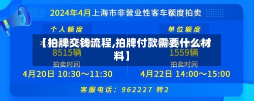 【拍牌交钱流程,拍牌付款需要什么材料】