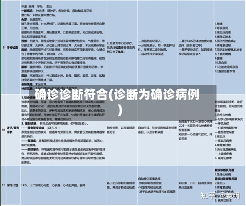 确诊诊断符合(诊断为确诊病例)