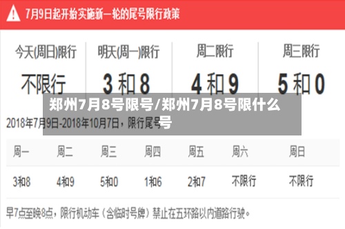 郑州7月8号限号/郑州7月8号限什么号-第2张图片