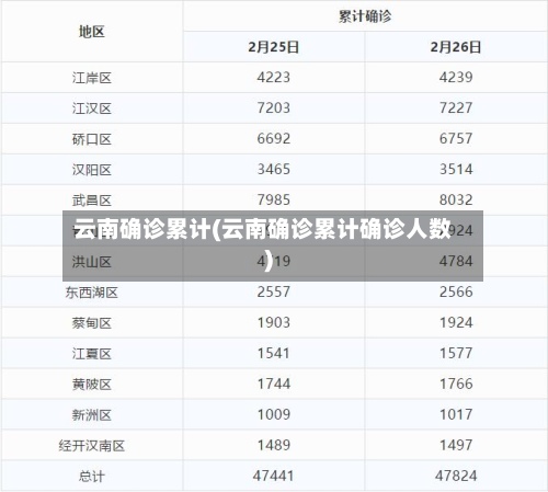 云南确诊累计(云南确诊累计确诊人数)