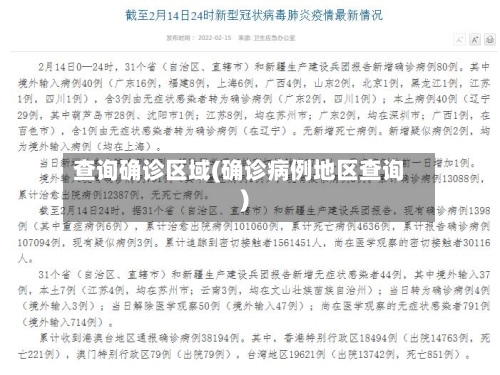 查询确诊区域(确诊病例地区查询)-第2张图片