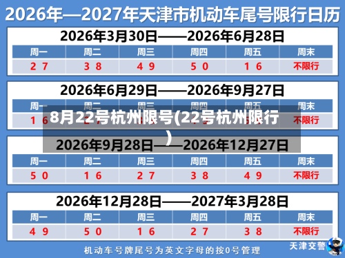 8月22号杭州限号(22号杭州限行)